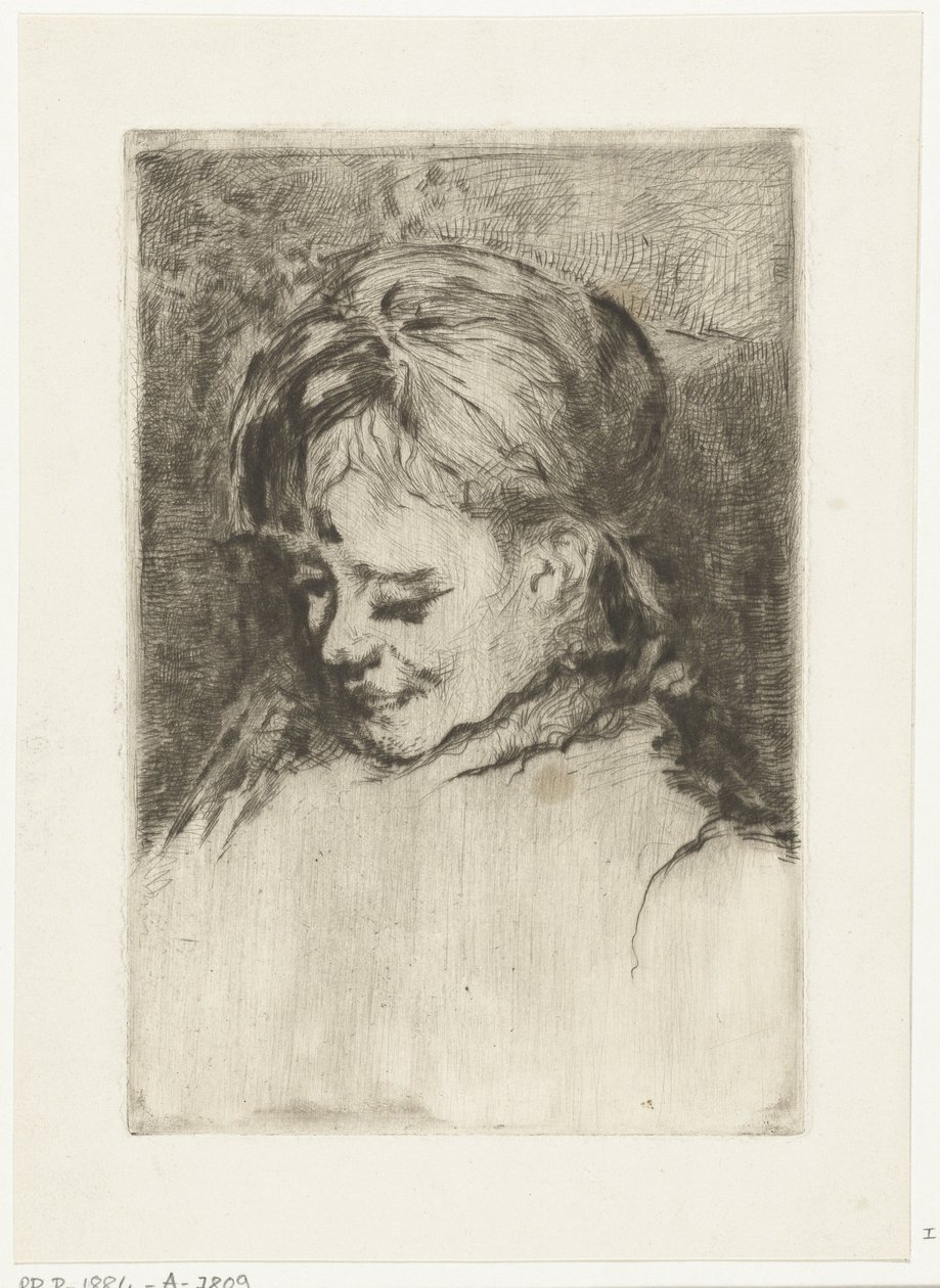 Bir kızın portresi, solda by Gerard Jan Bos
