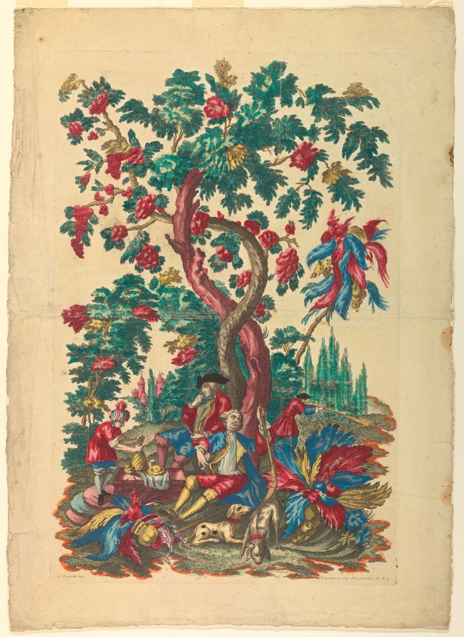 Avcıların Yemeği by Gerard Jean Baptiste Scotin the Younger