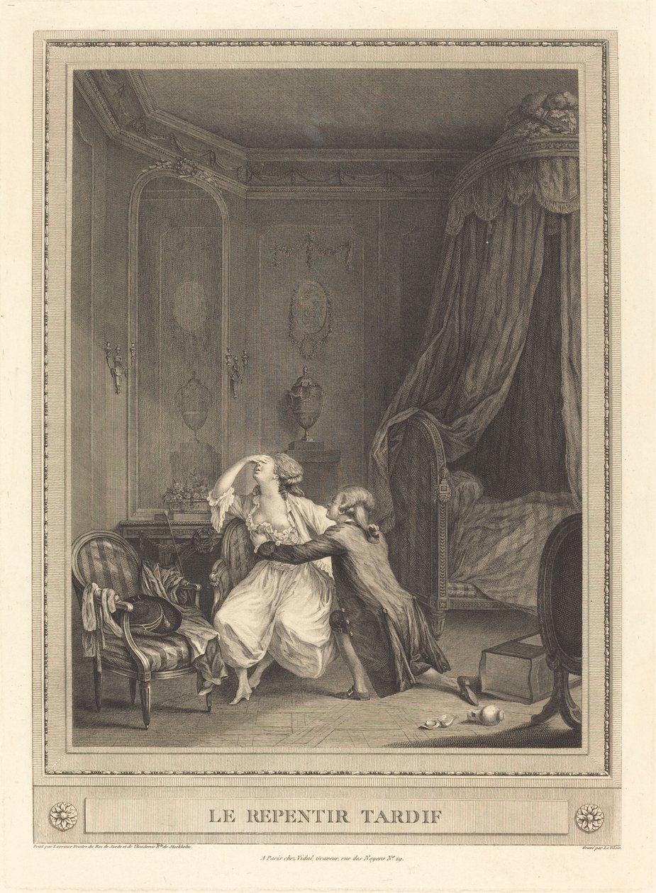Geç tövbe by Gerard Rene Le Vilain after Nicolas Lavreince