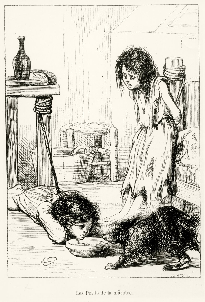 Zavallı Çocuklar, "L"Annee Illustree"den bir çizim, 1868 by Gerard Seguin