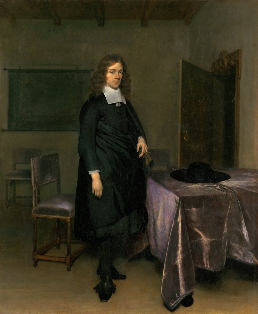 bir adamın portresi by Gerard Ter Borch the Younger