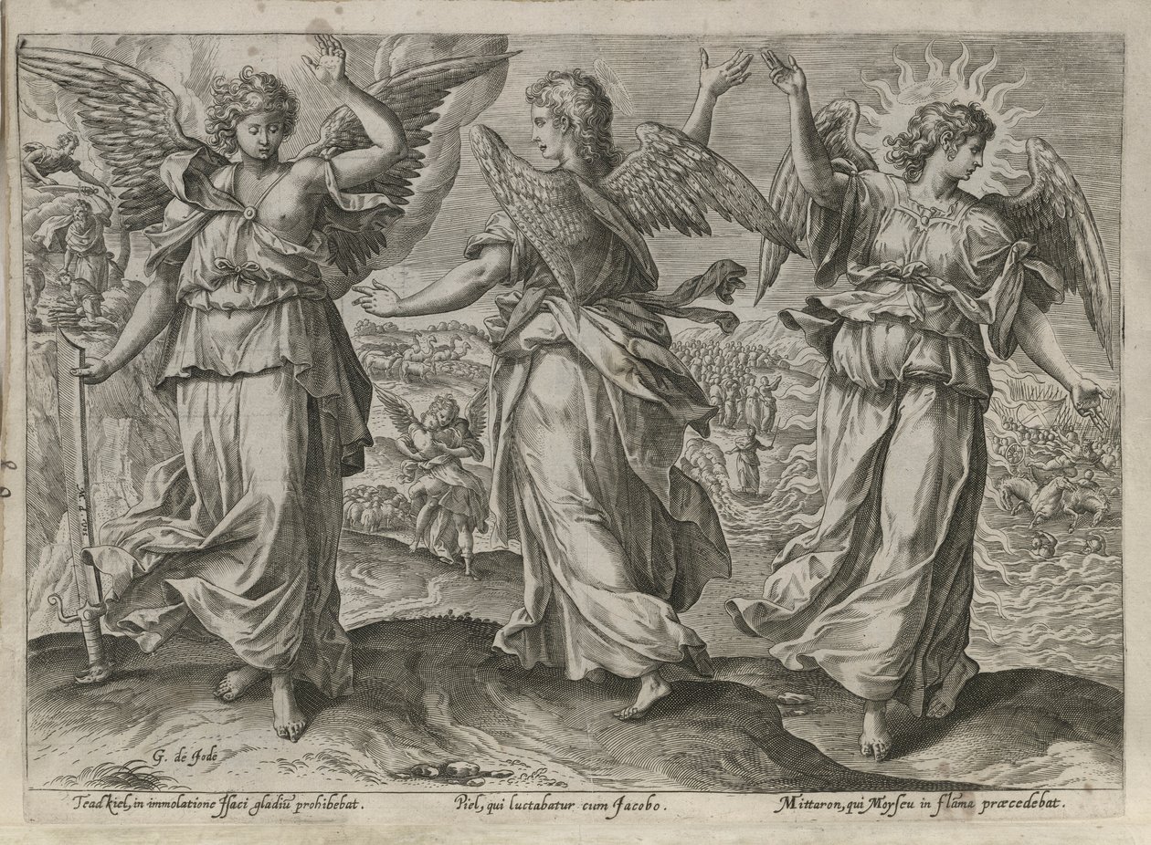 Melekler Taedkiel, Piel ve Mittaron by Gerard de Jode