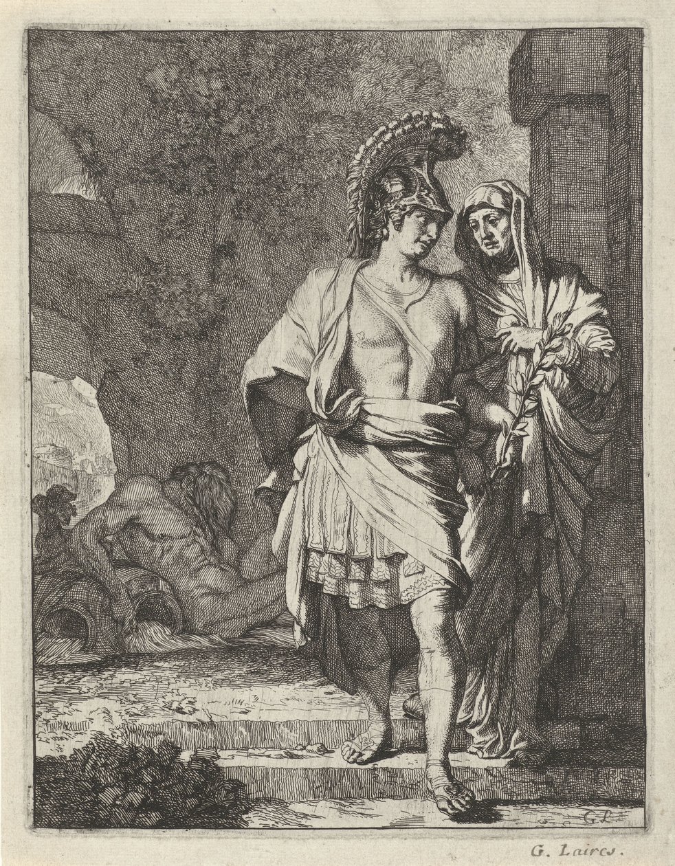 Aeneas en de Sibil van Cumae by Gerard de Lairesse