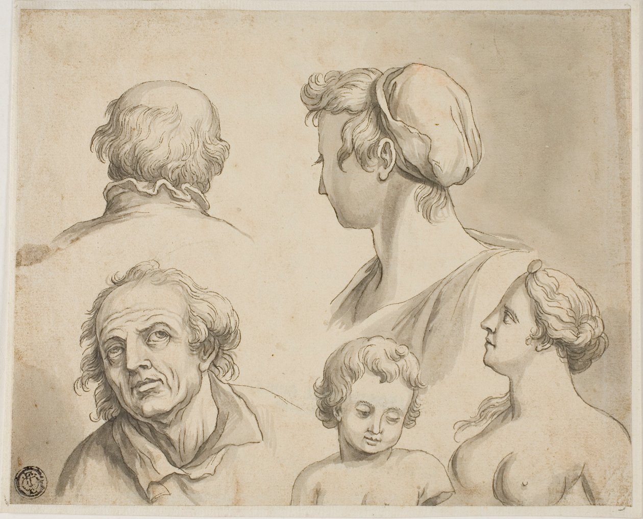 Beş Büst Eskizleri by Gerard de Lairesse