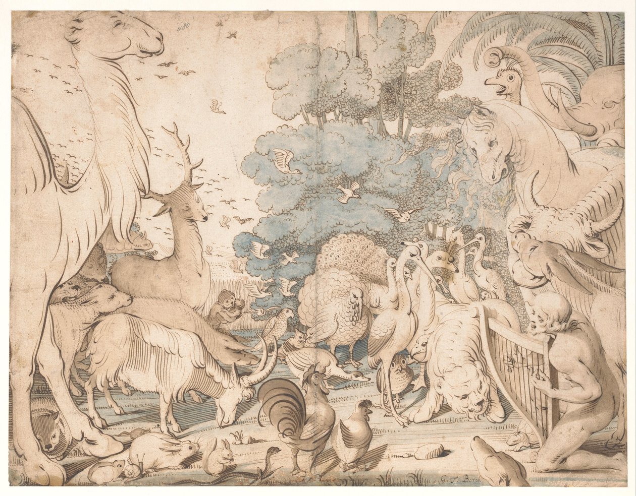 Orpheus oyunuyla hayvanları büyüledi by Gerard ter Borch