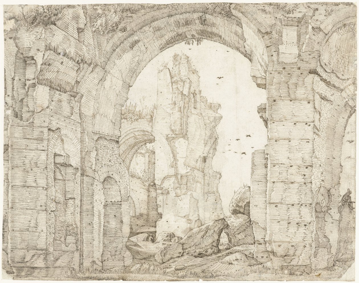Ruïnes van de therme van Caracalla, Roma by Gerard ter Borch (I)