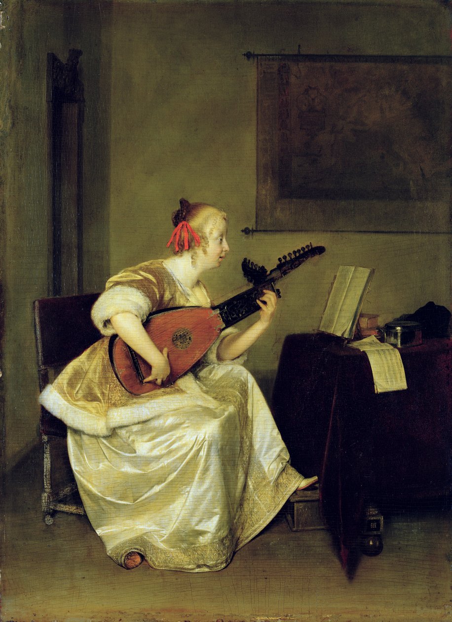 Ud Oyuncusu, 1667-68 by Gerard ter Borch