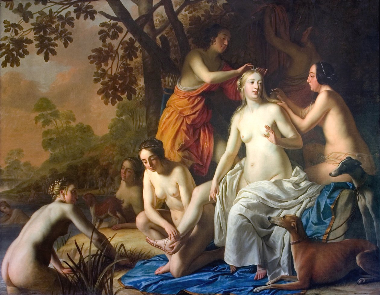 Perileri ile Diana by Gerard van Honthorst