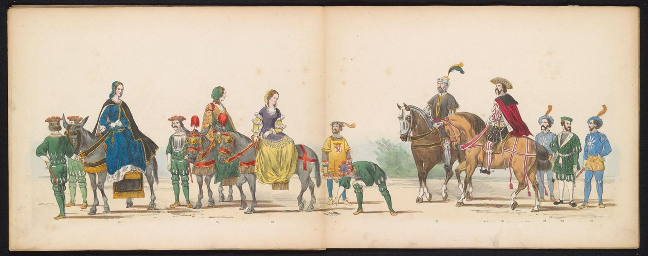 Leiden öğrencilerinin maskeli balosu, 1855 (levha 10) Leiden öğrenci birliklerinin üyeleri tarafından 12 Haziran 1855