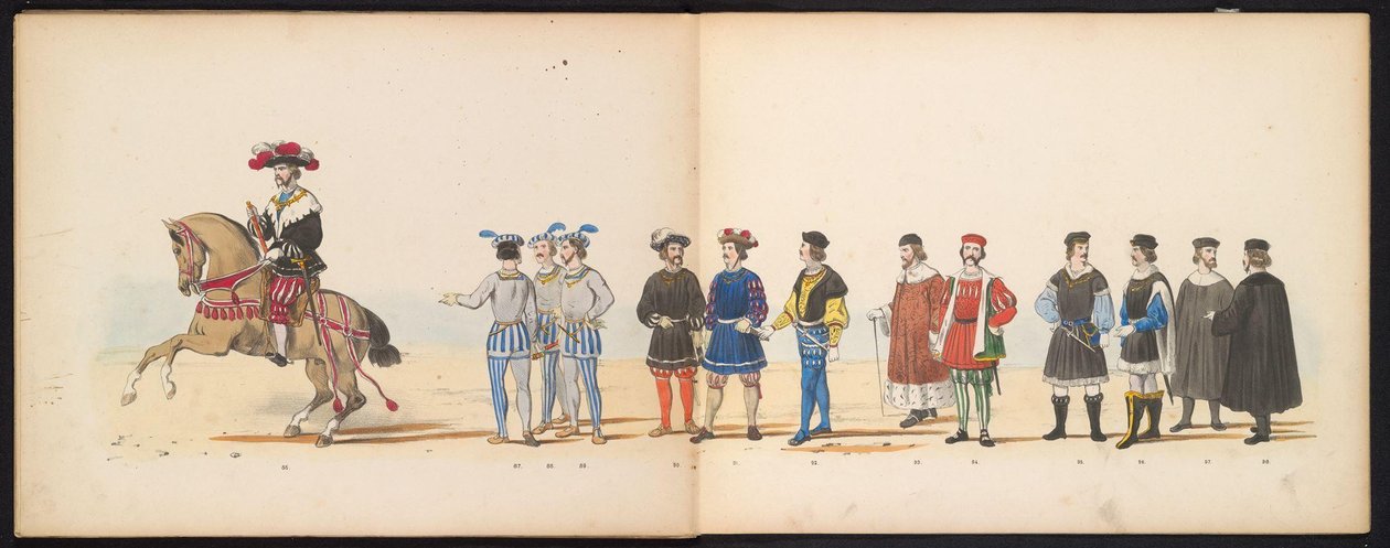 Leiden öğrencilerinin maskeli balosu, 1855 (levha 11) Leiden öğrenci birliklerinin üyeleri tarafından 12 Haziran 1855