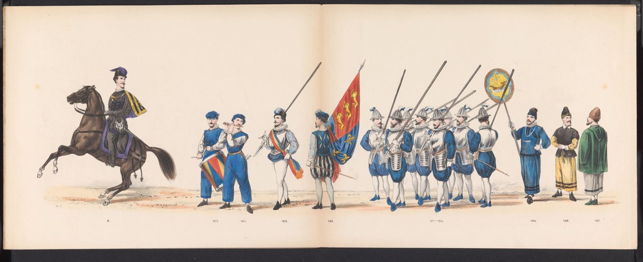 Leiden Öğrencilerinin Maskeli Balosu, 1870 (levha 16) Leiden öğrenci birliği üyeleri tarafından 7 Haziran 1870