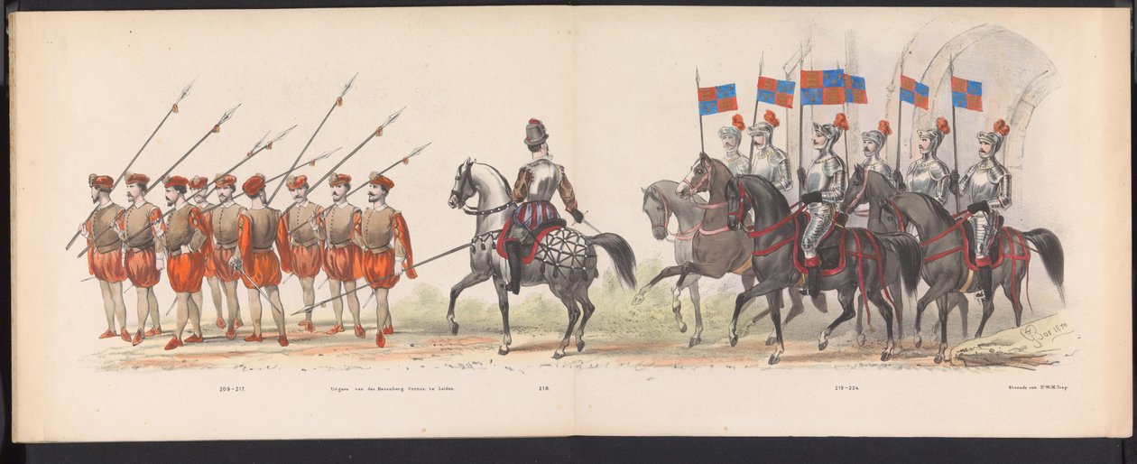 Leiden Öğrencilerinin Maskeli Balosu, 1870 (levha 18) Leiden öğrenci birliği üyeleri tarafından 7 Haziran 1870