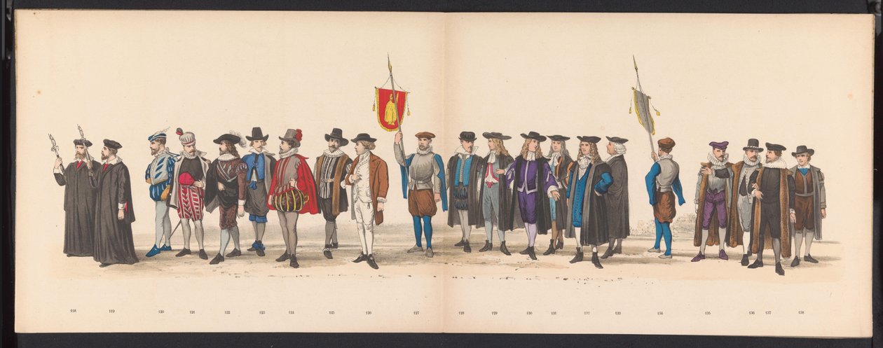 Leiden öğrencilerinin maskeli balosu, 1875 (levha 8) Leiden öğrenci birliğinin üyeleri tarafından 15 Haziran 1875