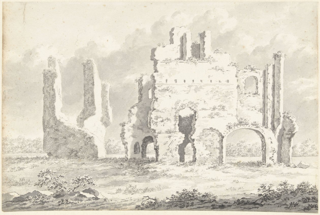 Rijnsburg Manastırı Harabeleri by Gerardus Johannes Verburgh