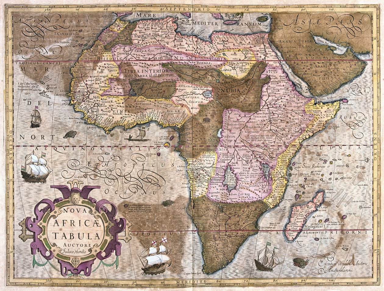 Afrika (gravür by Gerardus Mercator