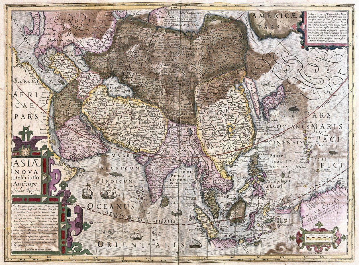 Asya (gravür by Gerardus Mercator