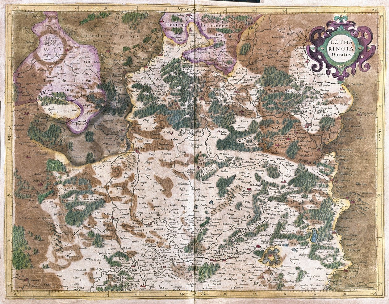 Lorraine, Fransa (gravür by Gerardus Mercator