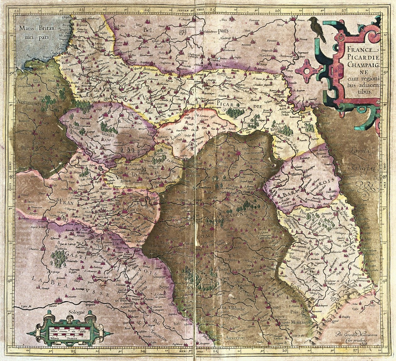 Picardy, Şampanya, Fransa by Gerardus Mercator