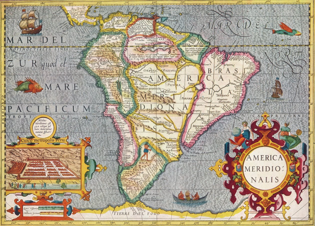 Güney Amerika Amerika Meridionalis: Gerardus Mercator Atlası