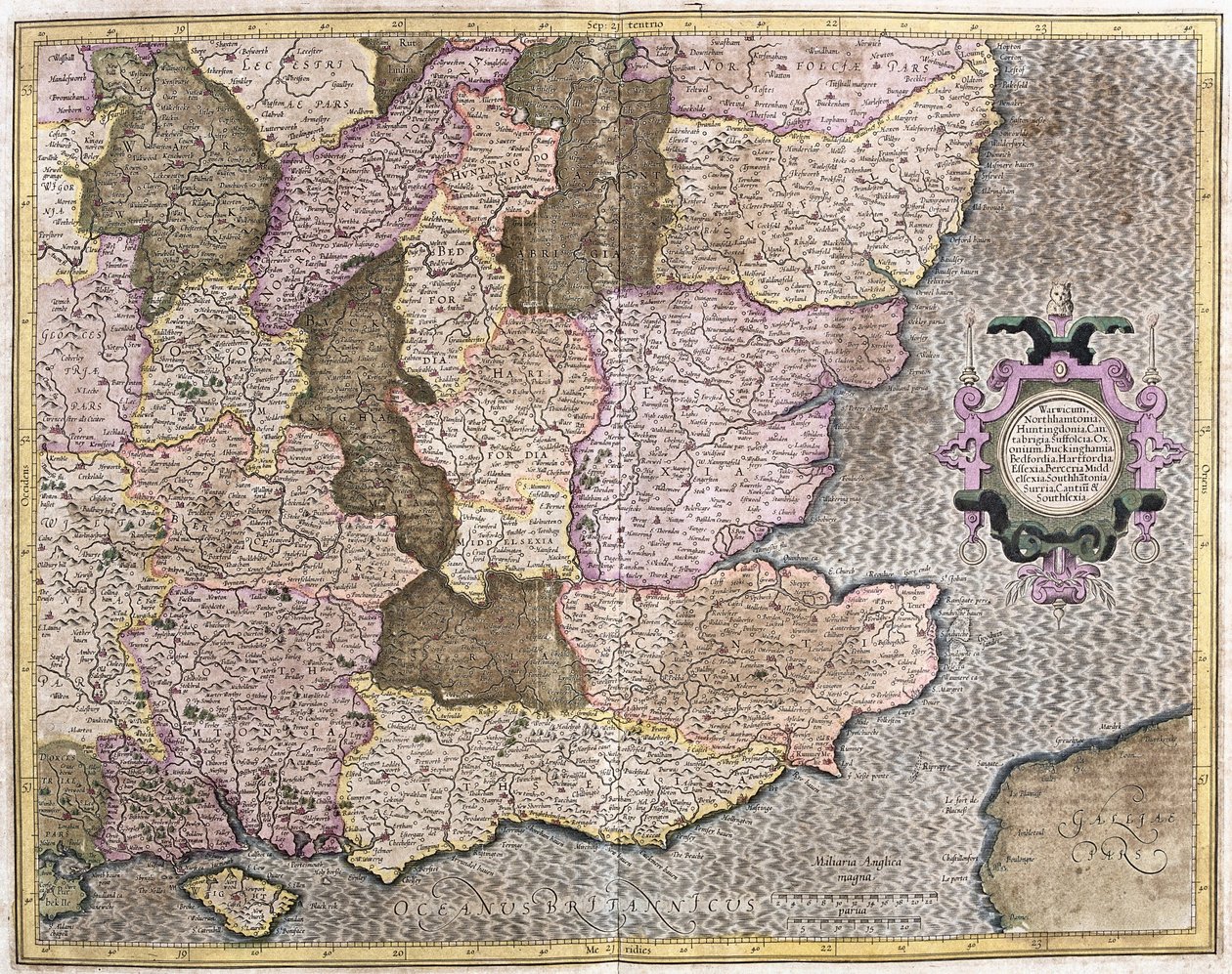 İngiliz Kanalı ve Londra dahil İngiltere