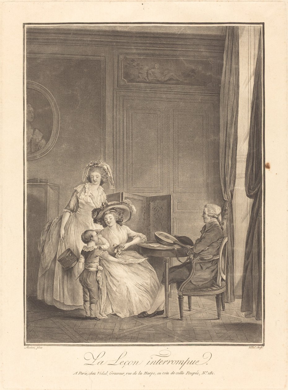 yarıda kesilen ders by Geraud Vidal after Nicolas Lavreince