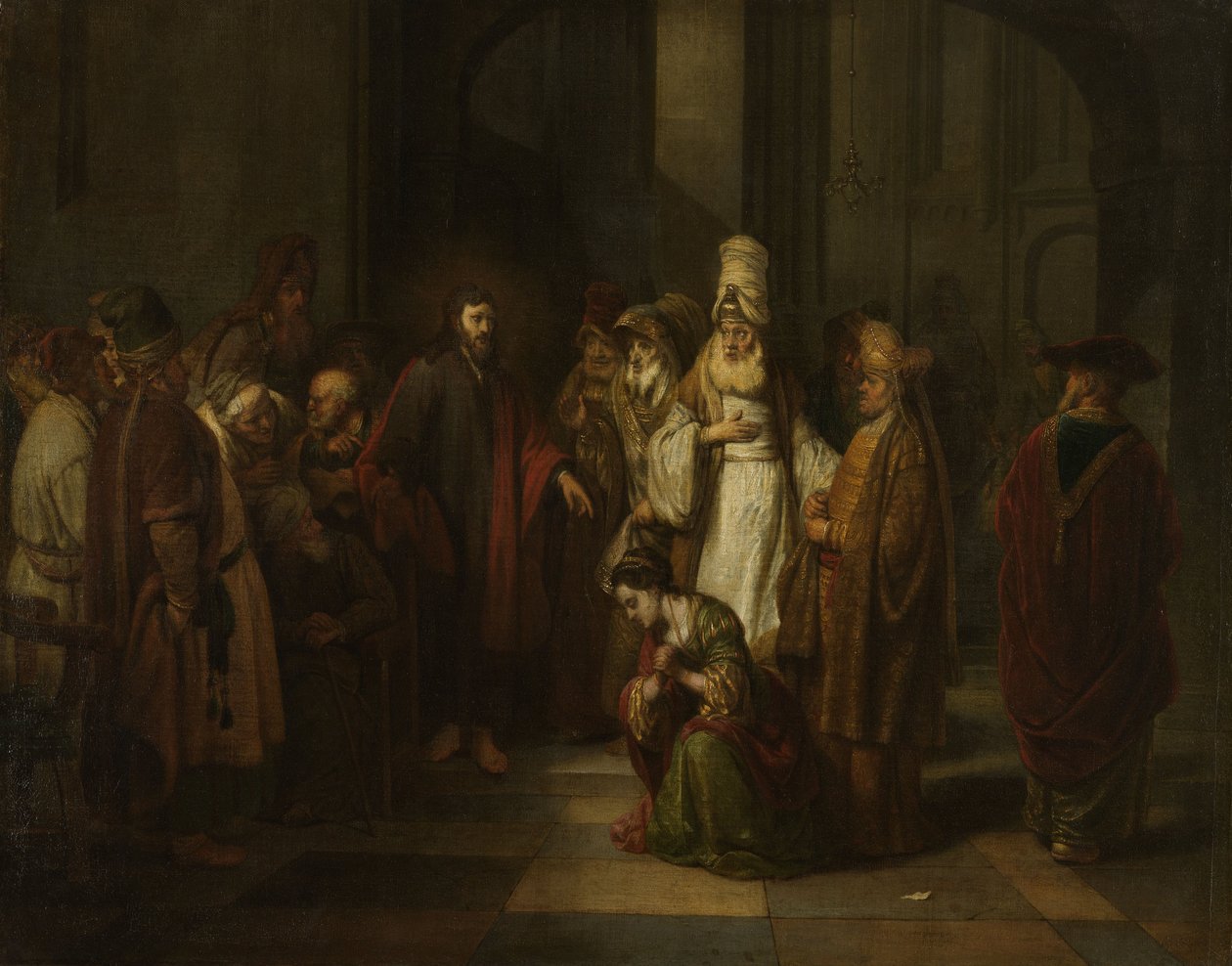 Christus ve zina eden kadın by Gerbrand van den Eeckhout  