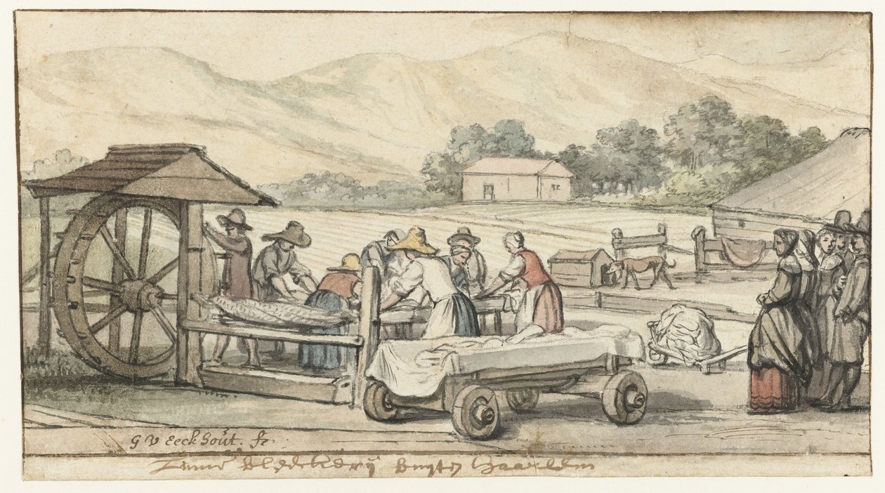 Haarlem yakınlarındaki Ağartma Tarlaları by Gerbrand van den Eeckhout
