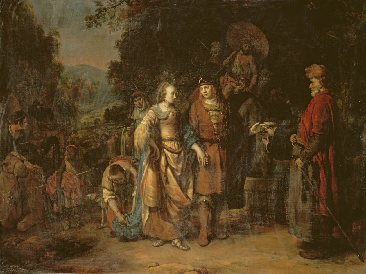 Lahai-roi Kuyusunun yanında Isaac ve Rebecca by Gerbrandt van den Eeckhout