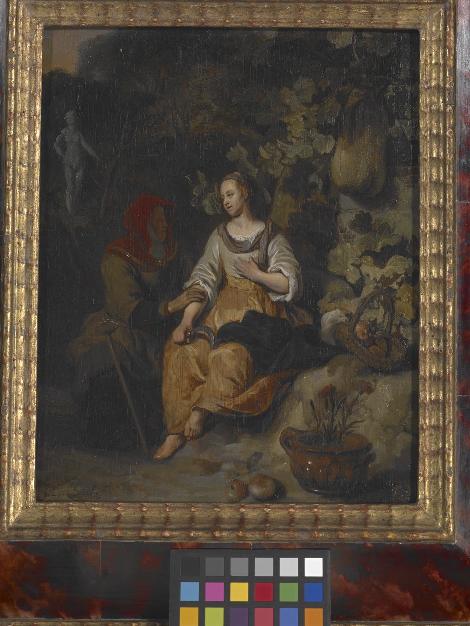 Vertumnus ve Pomona (ahşap üzerine yağlı boya) by Gerbrandt van den Eeckhout