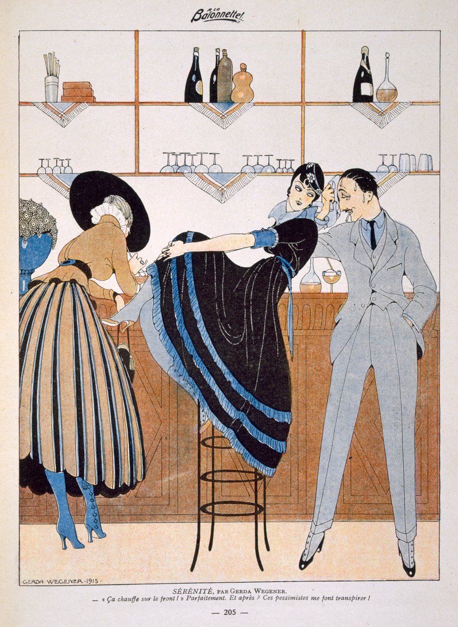 Serenity, haftalık 'La Baionnette' dergisinden, 1915 by Gerda Marie Frederike Wegener