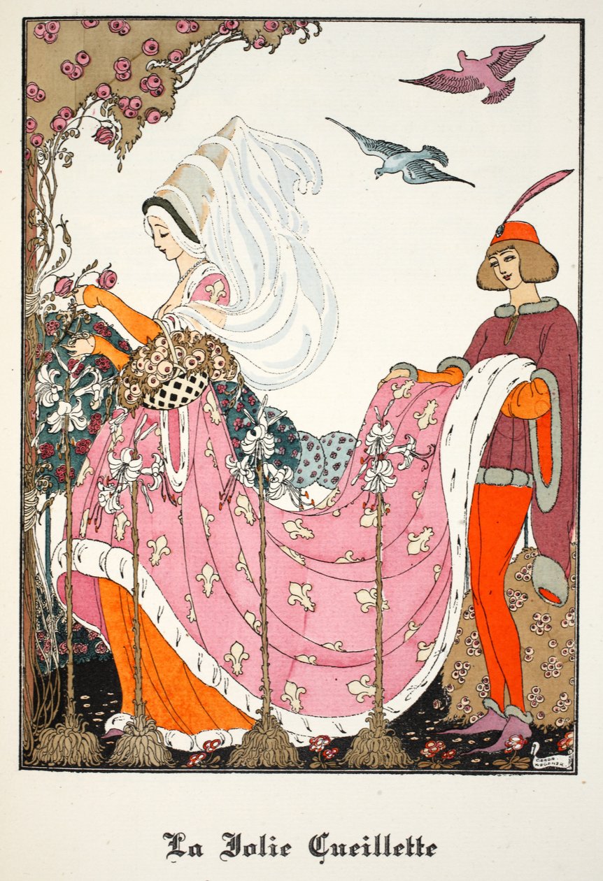 Güzel Buluşma, 1919-21 (pochoir baskı) by Gerda Marie Frederike Wegener