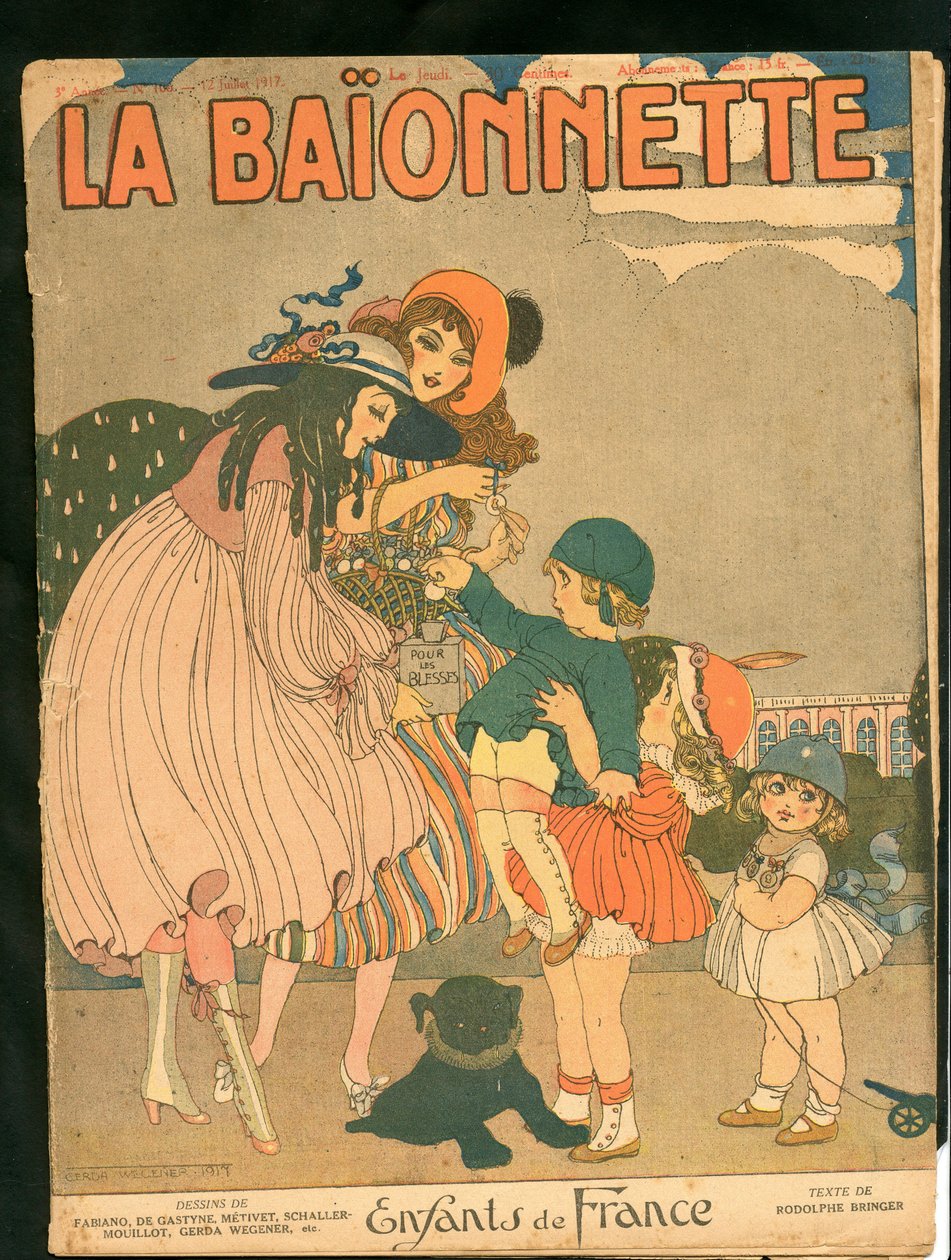 “La Baionnette”in Kapağı, Satirical ve Colours by Gerda Marie Frederike Wegener