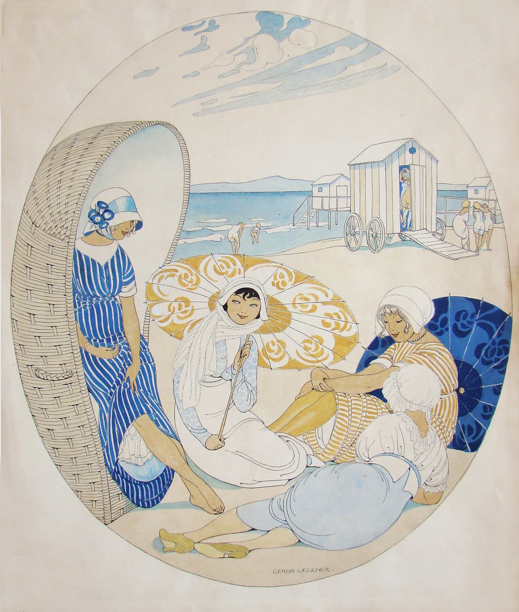 Danimarka Sahilinde Sohbet by Gerda Wegener