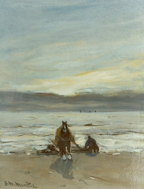 Sörfte kabuklu balıkçı by Gerhard Morgenstjerne Munthe