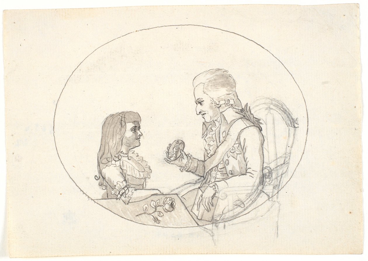 Veliaht Prens Frederik ve Veliaht Prens (Chr. VIII), ölen Veliaht Prenses Sofie Frederikke