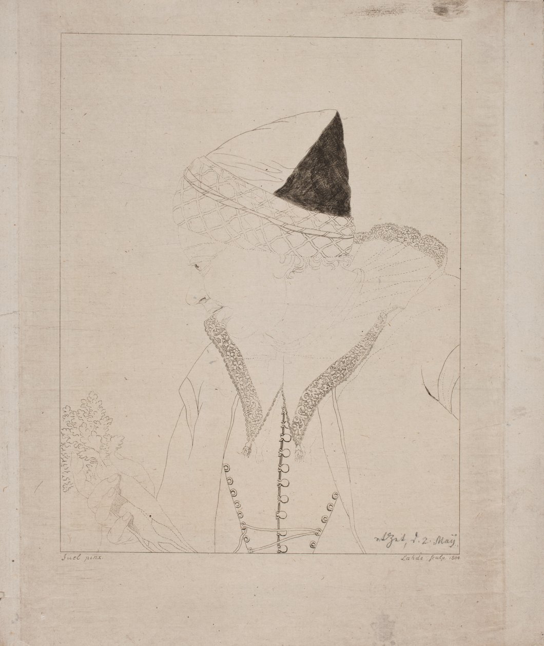 Bir Amager kızı by Gerhard Ludvig Lahde