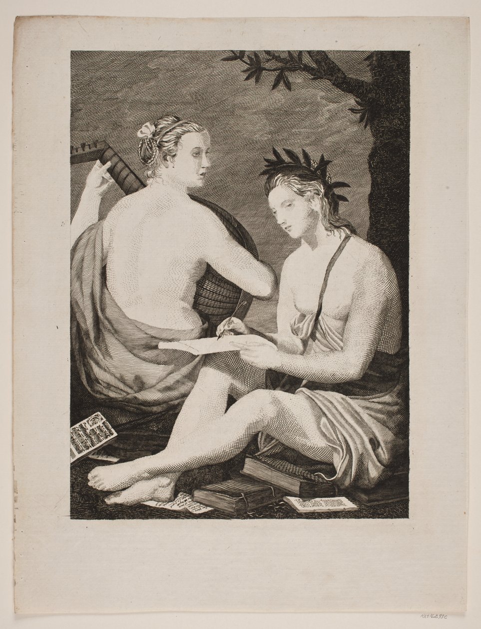 Terpsichore ve Kalliope by Gerhard Ludvig Lahde