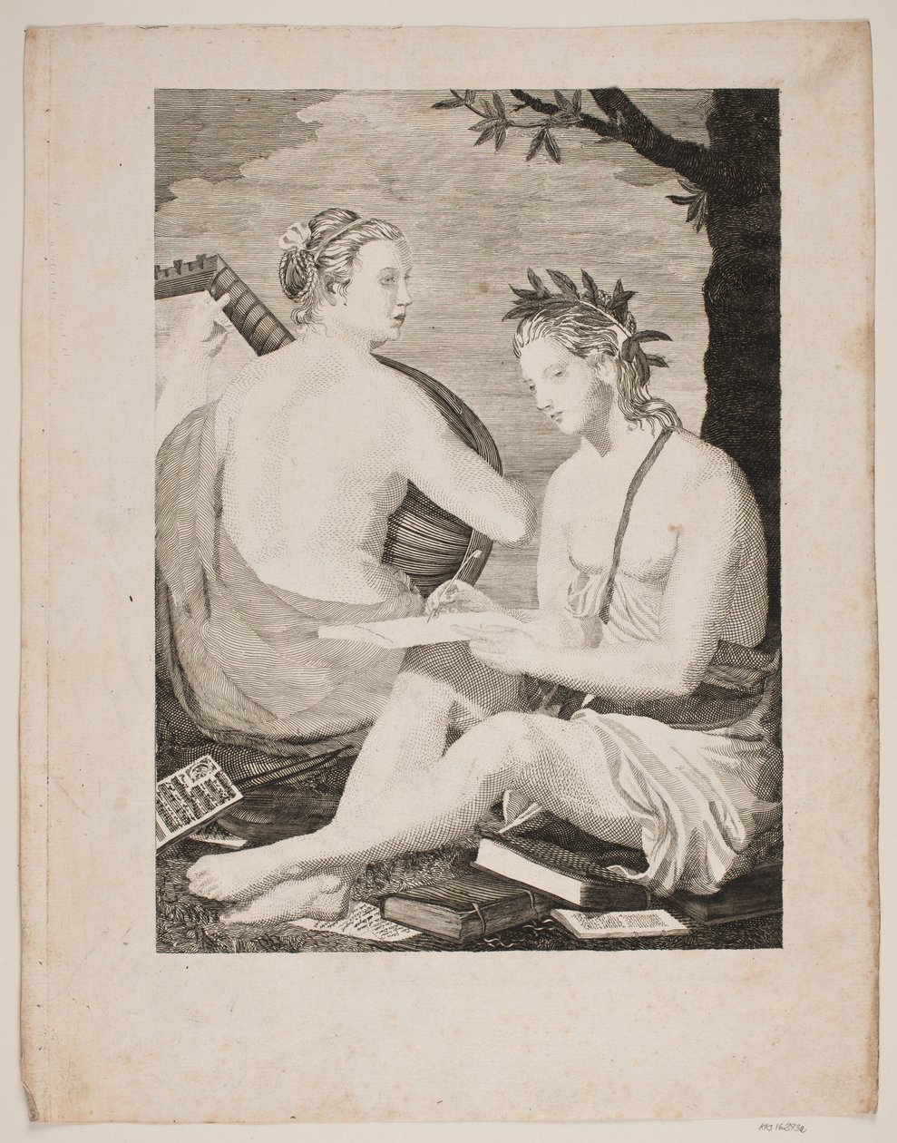 Terpsichore ve Kalliope by Gerhard Ludvig Lahde