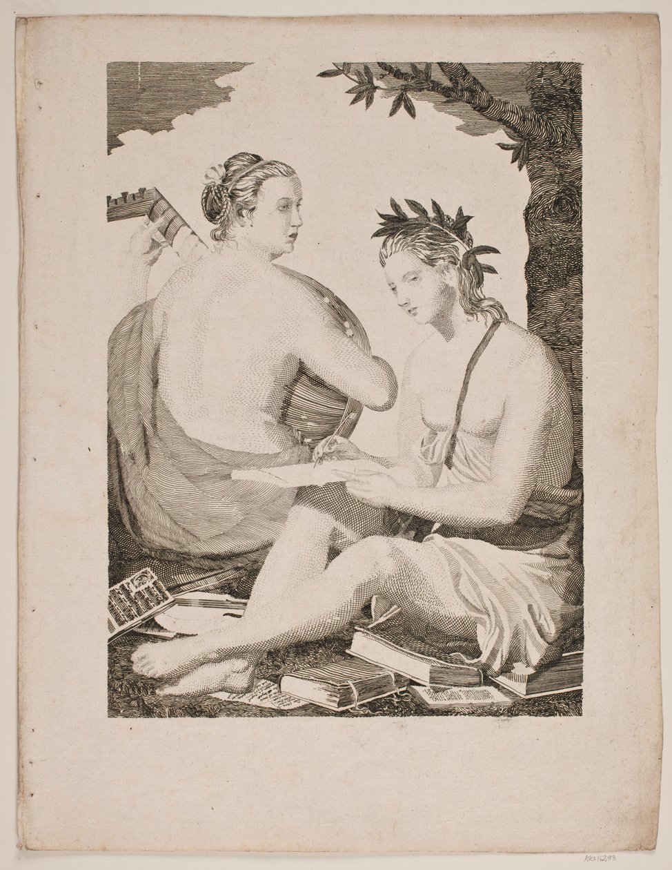 Terpsichore ve Kalliope by Gerhard Ludvig Lahde