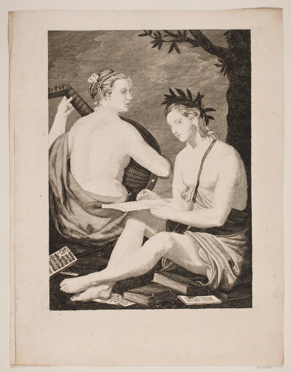 Terpsichore ve Kalliope by Gerhard Ludvig Lahde