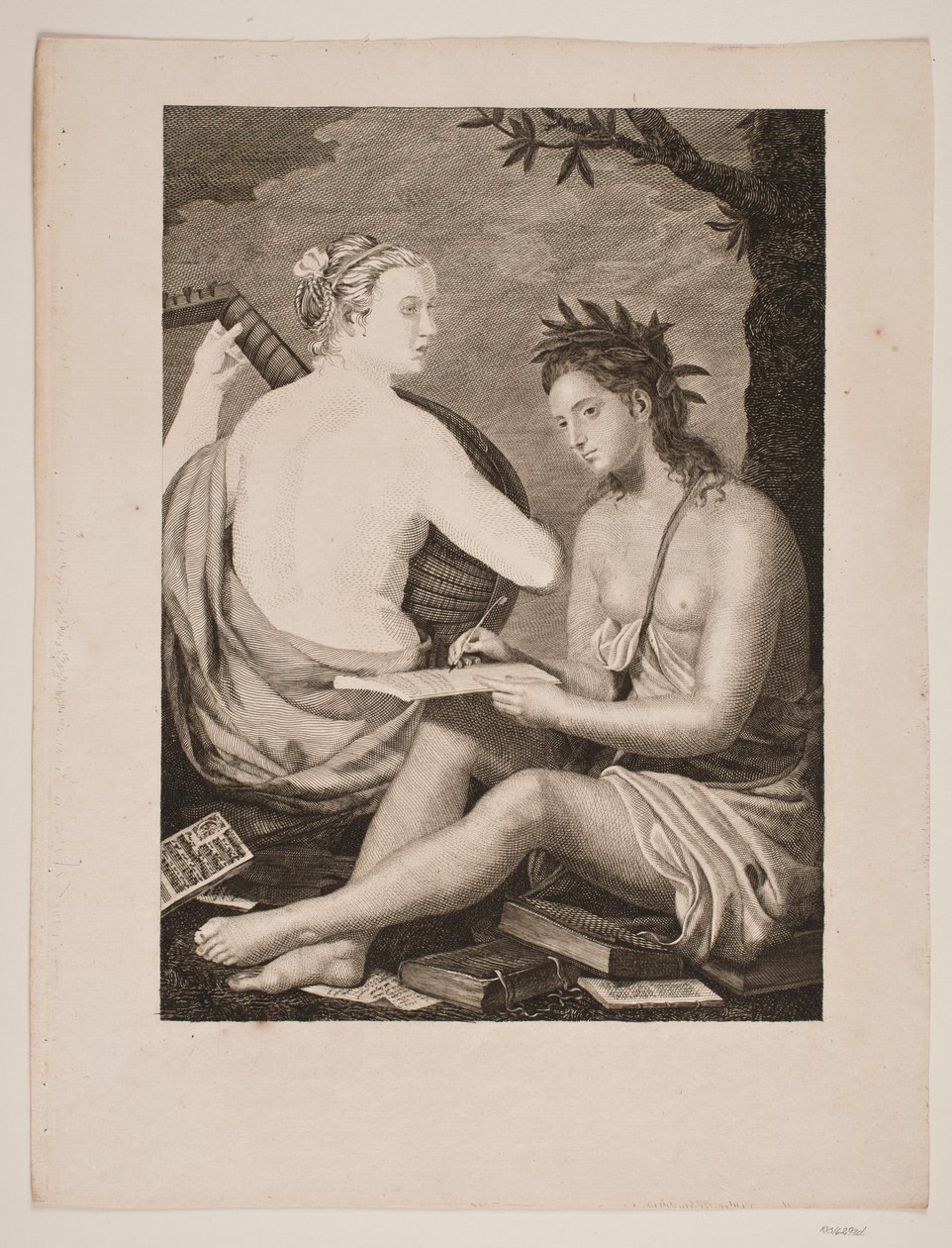 Terpsichore ve Kalliope by Gerhard Ludvig Lahde