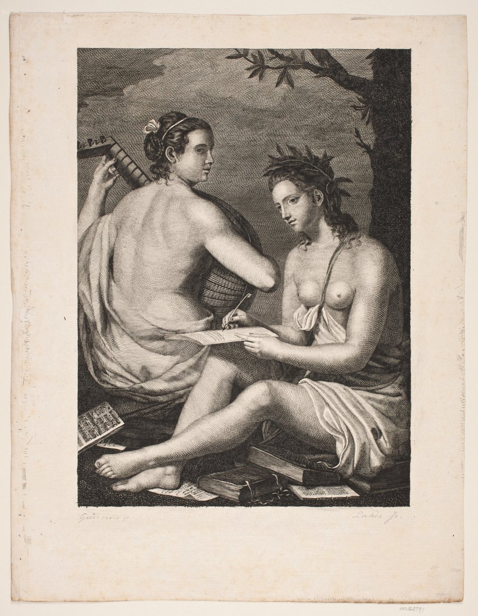 Terpsichore ve Kalliope by Gerhard Ludvig Lahde