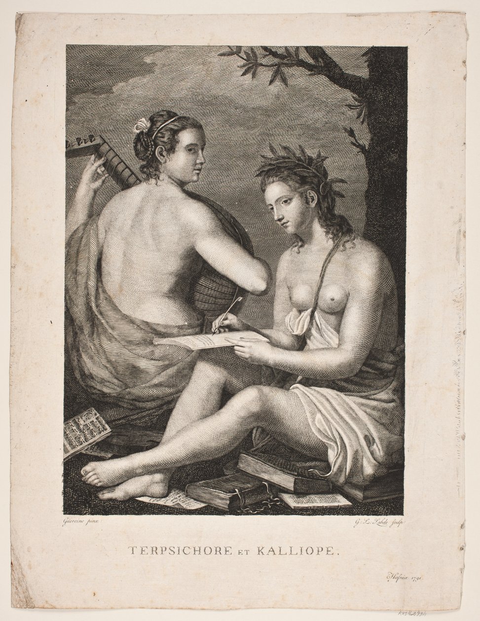 Terpsichore ve Kalliope by Gerhard Ludvig Lahde