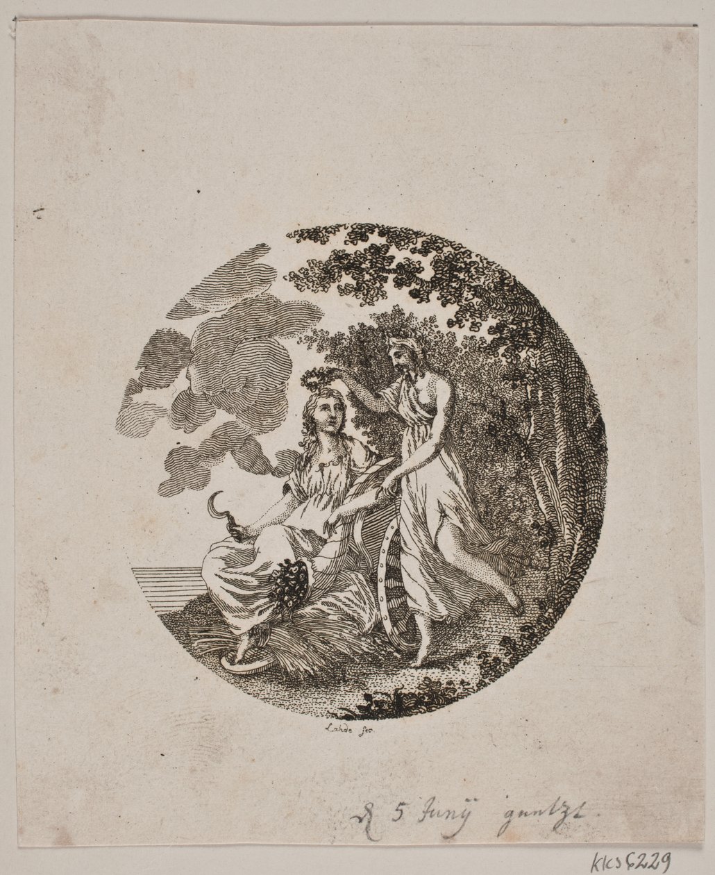 Danimarka ve Holstein's Flora için başlık vinyet by Gerhard Ludvig Lahde