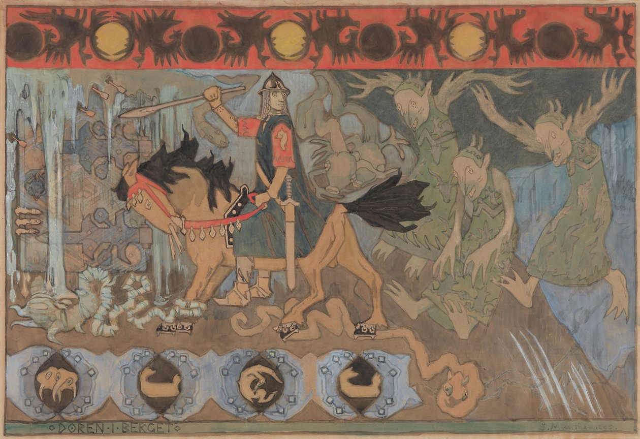 Kayadaki kapı, 1895. by Gerhard Munthe