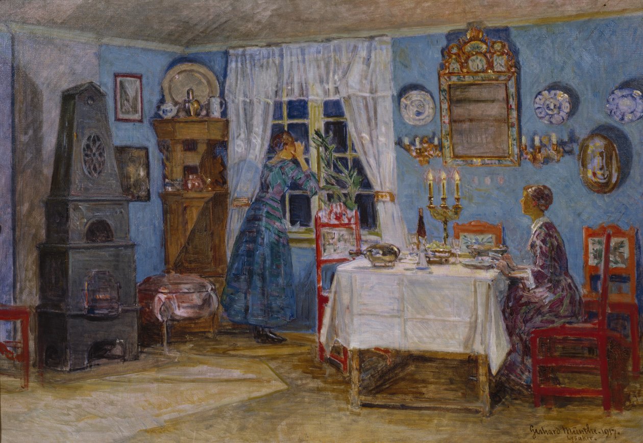 Yakında gelmiyor mu? 1917 (tuval üzerine yağlı boya) by Gerhard Peter Frantz Vilhelm Munthe