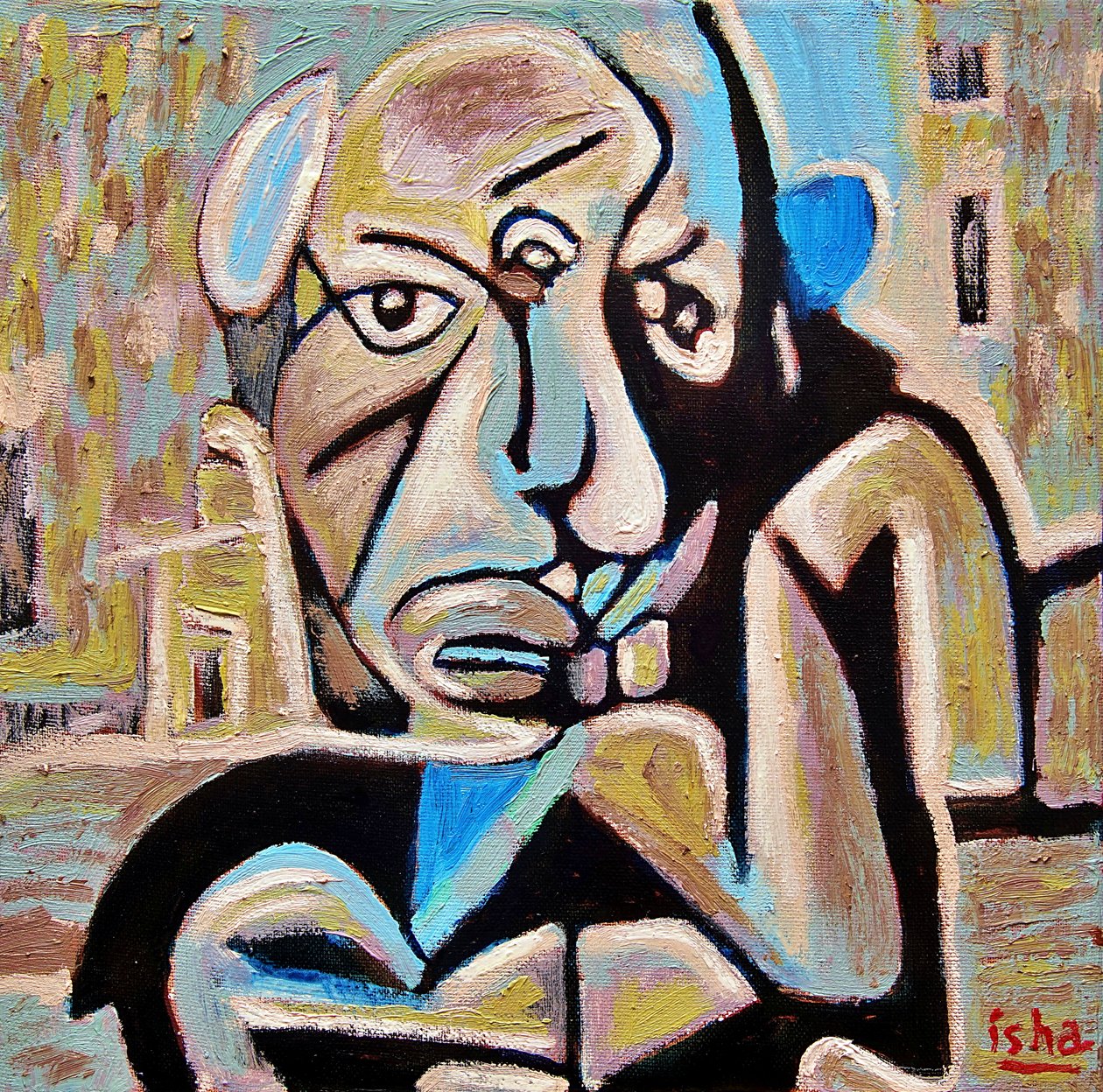 Küçük Picasso, 2022 (tuval üzerine yağlıboya) by Gerhardt Isringhaus