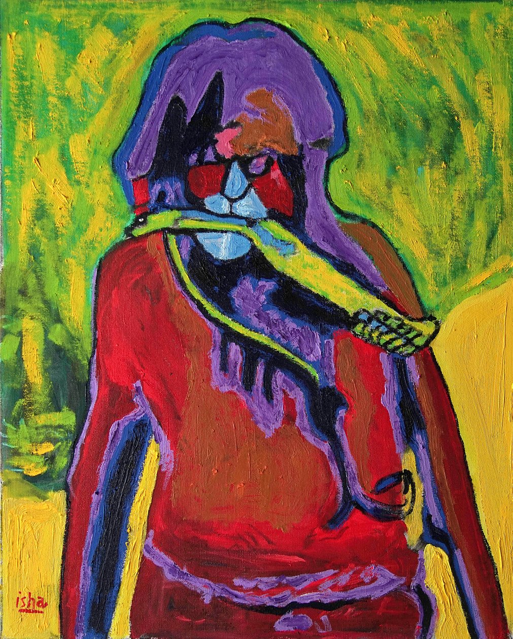 Yılan Şaman, 2020 (tuval üzerine yağlıboya) by Gerhardt Isringhaus