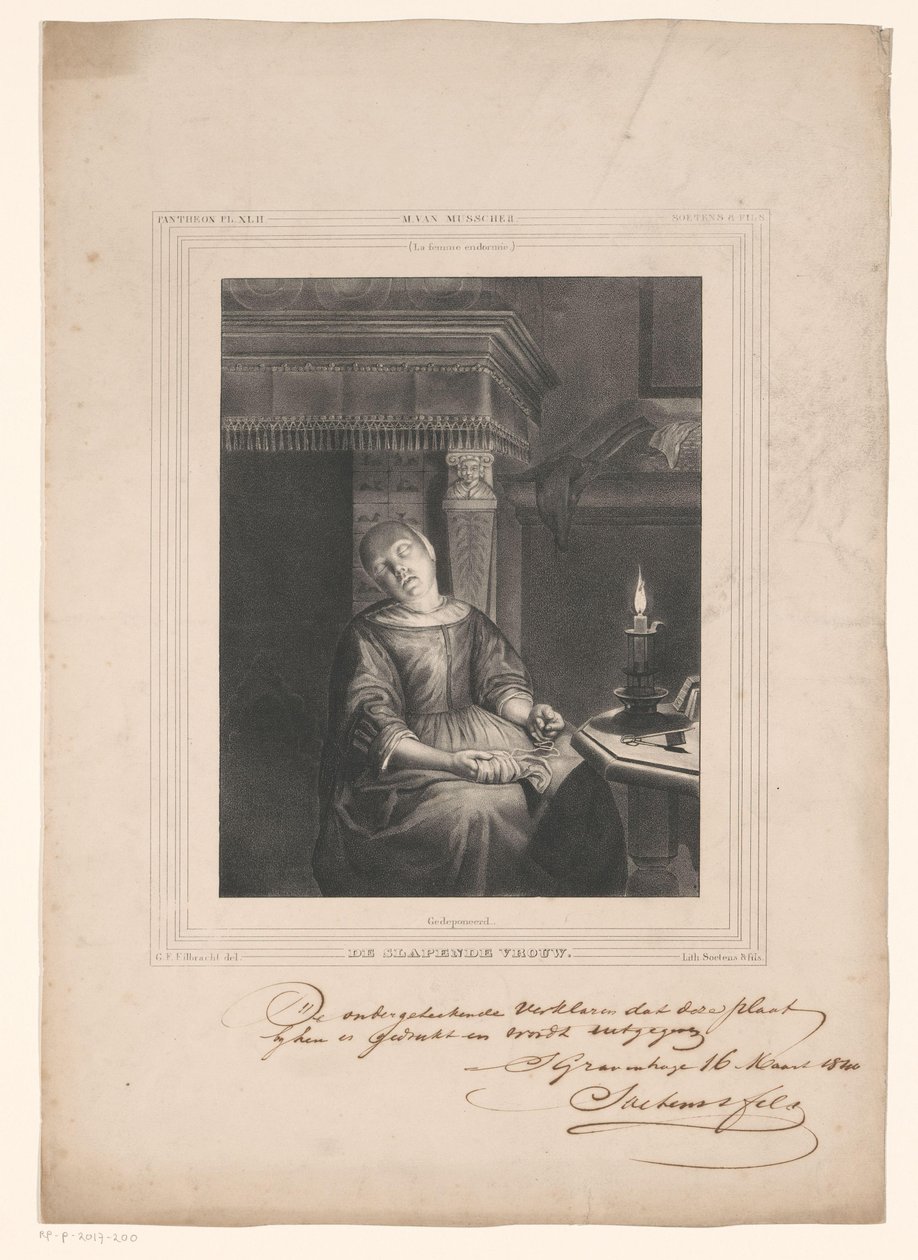 uyuyan kadın by Gerhardus Fredericus Eilbracht
