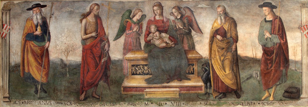 Bakire ve Azizlerle Çocuk, 1508. by Gerino da Pistoia